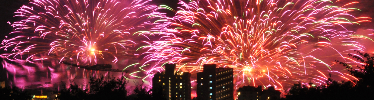 信州諏訪湖の花火